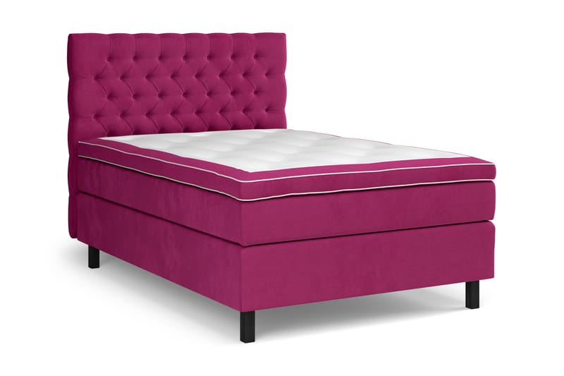 Komplett Sängpaket Estelle 120x200 cm - Rosa|Sammet - Möbler - Säng - Kontinentalsäng