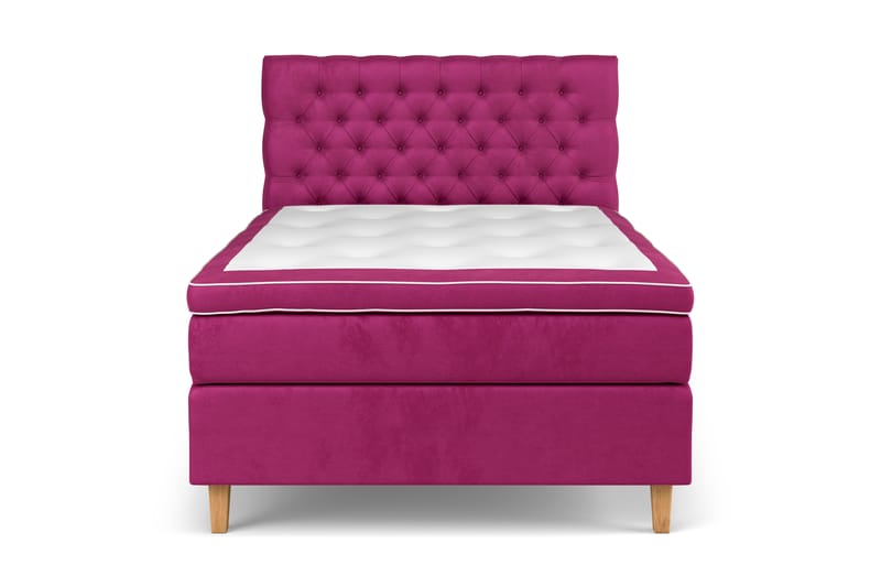 Komplett Sängpaket Estelle 120x200 cm - Rosa|Sammet - Möbler - Säng - Kontinentalsäng