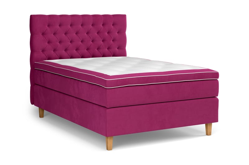 Komplett Sängpaket Estelle 120x200 cm - Rosa|Sammet - Möbler - Säng - Kontinentalsäng