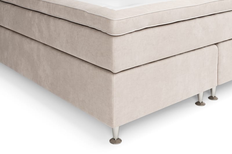 Komplett Sängpaket Estelle 160x200 cm - Beige|Sammet - Möbler - Säng - Kontinentalsäng