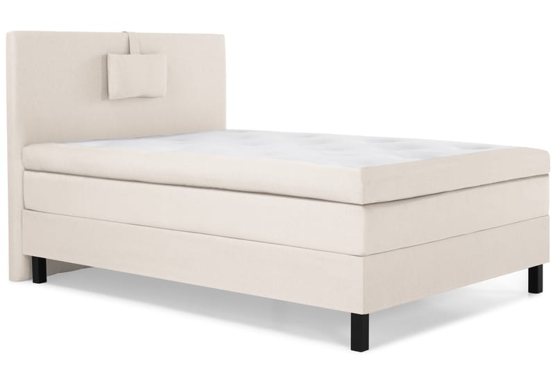 Komplett Sängpaket Olivia 120x200 Slät Sänggavel Beige - Polyeter Nackkudde Liten - Möbler - Säng - Kontinentalsäng