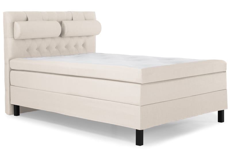 Komplett Sängpaket Olivia 140x200 Diamant Sänggavel Beige - Polyeter Nackkudde Stor - Möbler - Säng - Kontinentalsäng