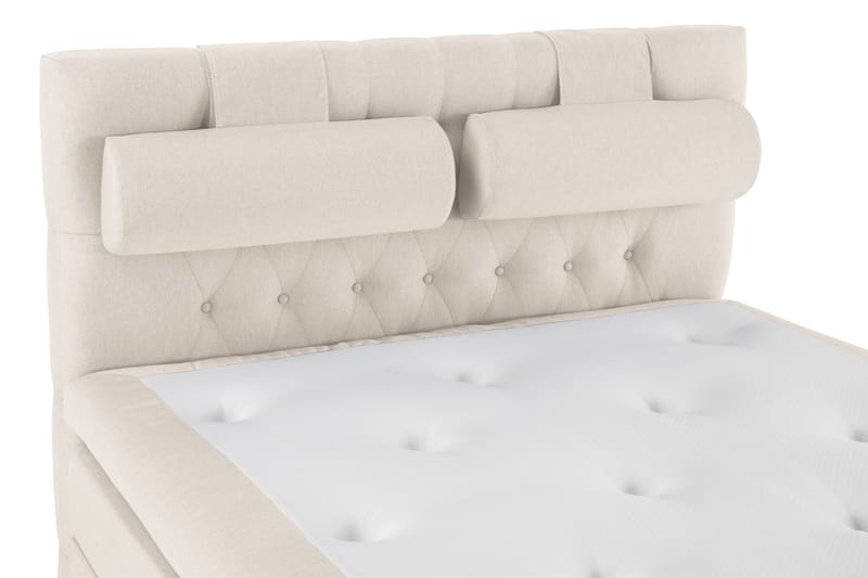 Komplett Sängpaket Olivia 140x200 Diamant Sänggavel Beige - Polyeter Nackkudde Stor - Möbler - Säng - Kontinentalsäng