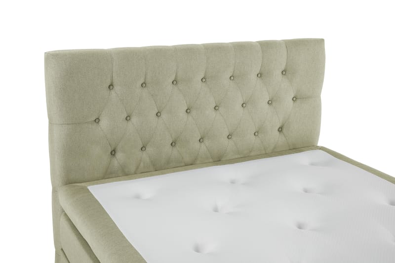 Komplett Sängpaket Olivia 140x200 Diamant Sänggavel Grön - Polyeter - Möbler - Säng - Kontinentalsäng