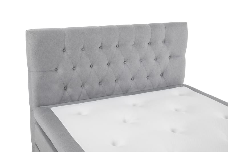 Komplett Sängpaket Olivia 140x200 Diamant Sänggavel Ljusgrå - Latex - Möbler - Säng - Kontinentalsäng