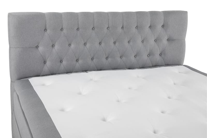 Komplett Sängpaket Olivia 160x200 Diamant Sänggavel Ljusgrå - Latex - Möbler - Säng - Kontinentalsäng