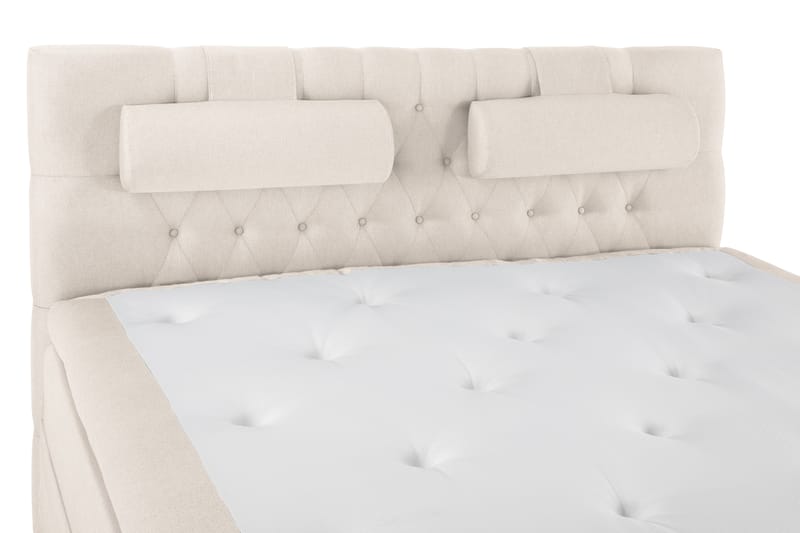 Komplett Sängpaket Olivia 180x200 Diamant Sänggavel Beige - Latex Nackkudde Stor - Möbler - Säng - Kontinentalsäng