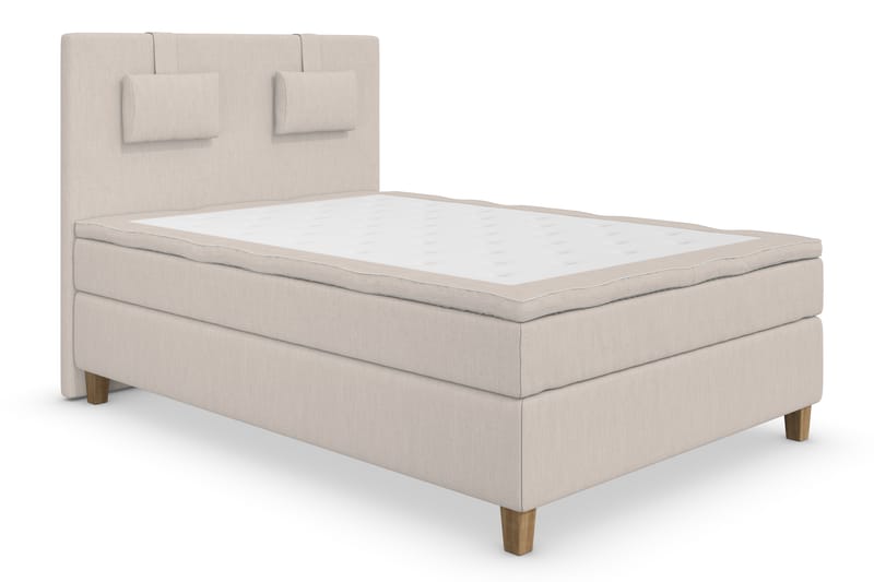 Komplett Sängpaket Roma Lyx 120 cm Beige/Ekben - Kontinentalsäng - Möbler - Säng - Kontinentalsäng