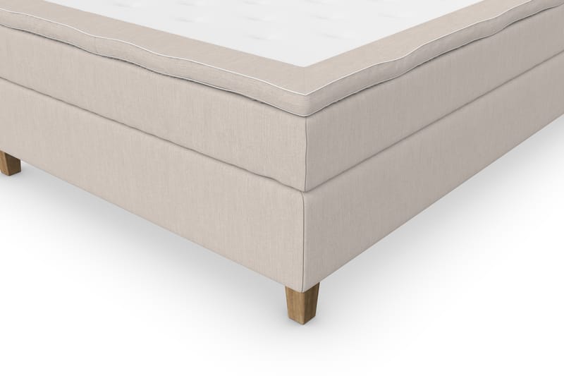 Komplett Sängpaket Roma Lyx 120 cm Beige/Ekben - Kontinentalsäng - Möbler - Säng - Kontinentalsäng