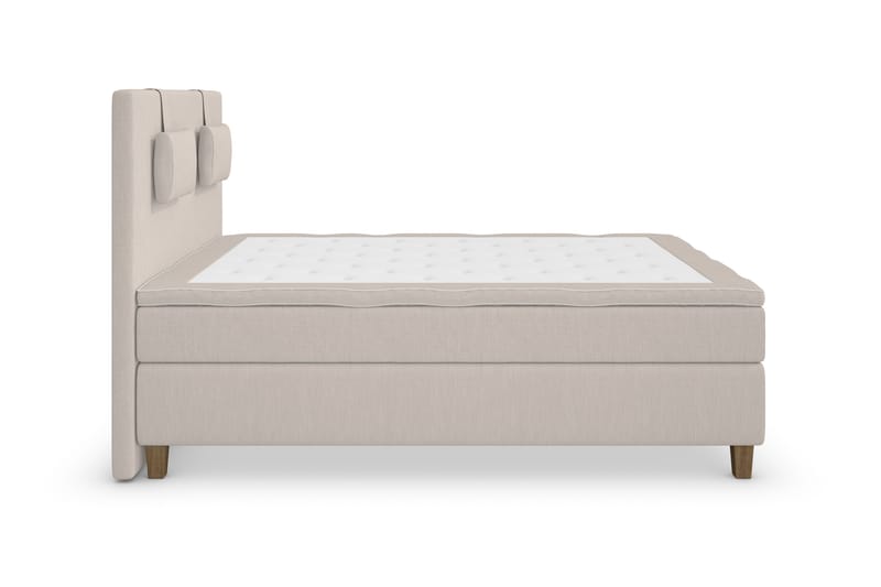 Komplett Sängpaket Roma Lyx 120 cm Beige/Ekben - Kontinentalsäng - Möbler - Säng - Kontinentalsäng