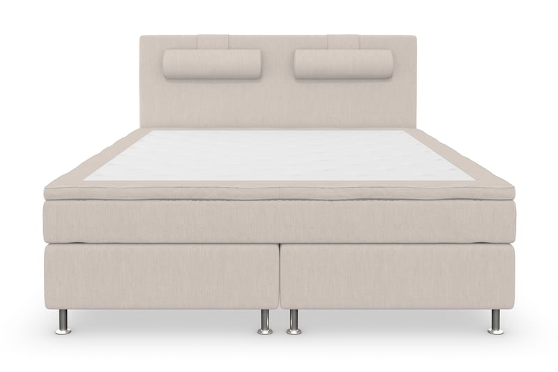 Komplett Sängpaket Roma Lyx 180 Beige/Silver Ben - Kontinentalsäng - Möbler - Säng - Kontinentalsäng