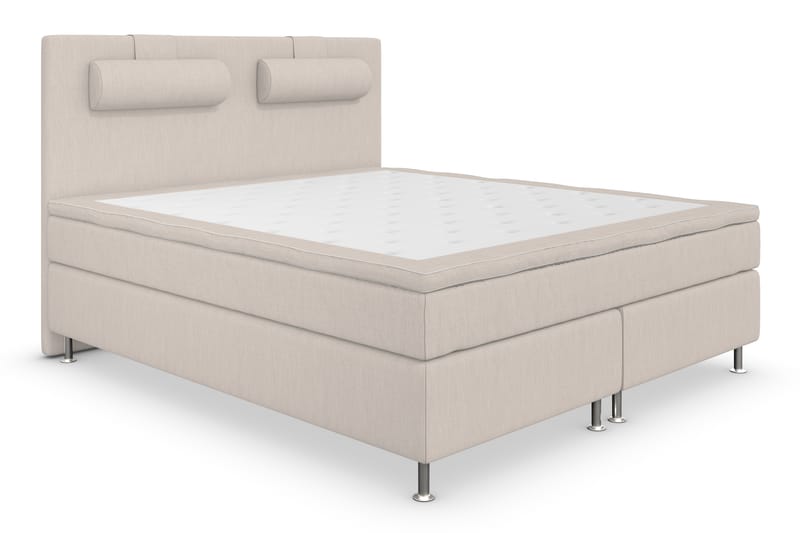 Komplett Sängpaket Roma Lyx 180 Beige/Silver Ben - Kontinentalsäng - Möbler - Säng - Kontinentalsäng