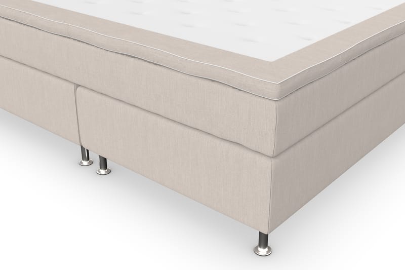 Komplett Sängpaket Roma Lyx 180 Beige/Silver Ben - Kontinentalsäng - Möbler - Säng - Kontinentalsäng