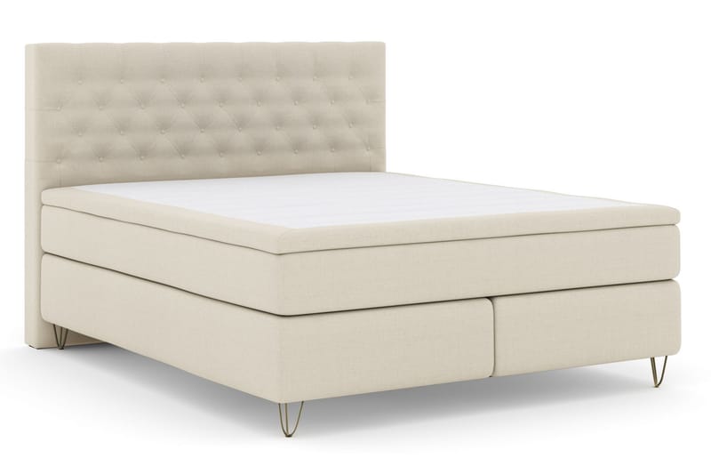 Kontinentalsäng Choice No 4 180x200 Medium - Beige|Metall V-Form - Möbler - Säng - Kontinentalsäng