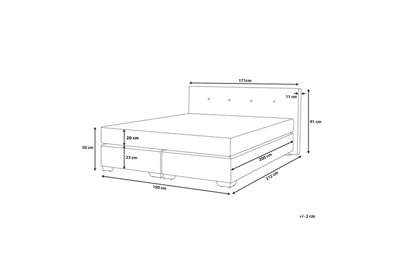 Kontinentalsäng Consul 160|200 cm - Beige - Möbler - Säng - Kontinentalsäng