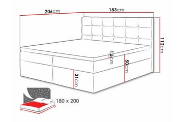 Kontinentalsäng Kintore 180x200 cm - Möbler - Säng - Kontinentalsäng