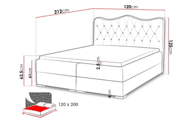 Kontinentalsäng Nenita 120x200 - Vit - Möbler - Säng - Kontinentalsäng