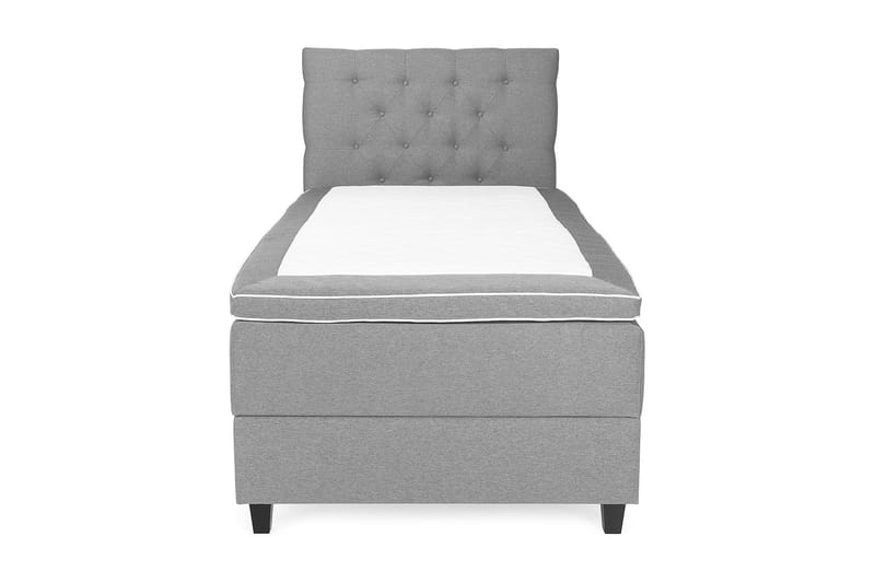 Säng med Förvaring Boxford 105x200 - Ljusgrå (+Fler val) - Kontinentalsäng - Enkelsäng - Komplett sängpaket