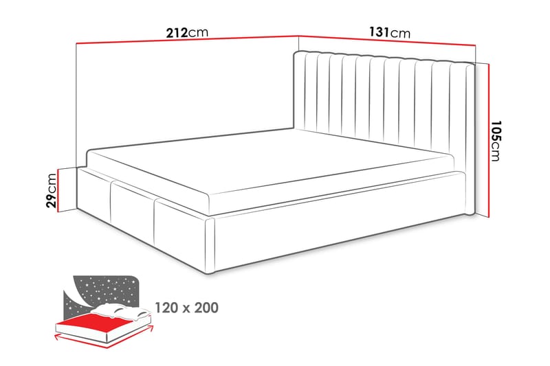 Laargard / Cosmo Sängram 120x200 cm - Beige - Möbler - Säng - Sängram & sängstomme