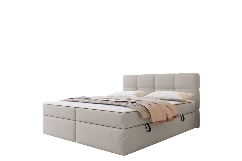 Leckersbo Komplett Sängpaket Kontinentalsäng med förvaring 140x200 cm - Beige - Möbler - Säng - Kontinentalsäng