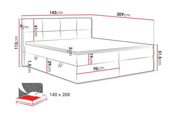 Leckersbo Komplett Sängpaket Kontinentalsäng med förvaring 140x200 cm - Grön - Möbler - Säng - Kontinentalsäng