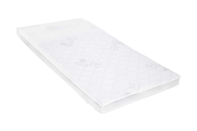 Bäddmadrass 90x200 cm gelskum 7 cm - Vit - Möbler - Säng - Madrass - Bäddmadrass