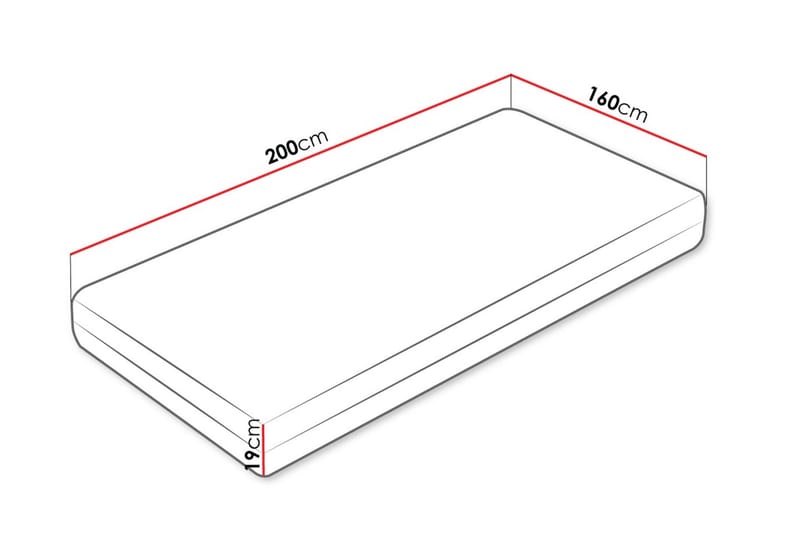 Billok Resårmadrass 160x200 cm - Vit - Möbler - Säng - Madrass - Resårmadrass & resårbotten