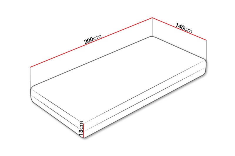 Calne Skummadrass 140x200 cm - Vit - Möbler - Säng - Madrass - Skummadrass