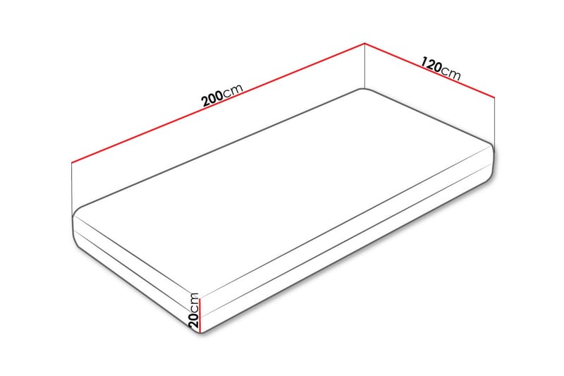 Freeborn Resårmadrass 120x200 cm - Vit - Möbler - Säng - Madrass - Resårmadrass & resårbotten