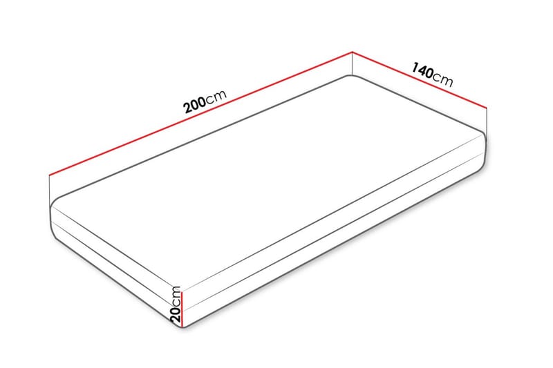 Gabri Skummadrass 140x200 cm - Vit - Möbler - Säng - Madrass - Skummadrass