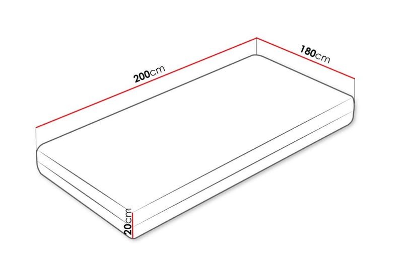 Gabri Skummadrass 180x200 cm - Vit - Möbler - Säng - Madrass - Skummadrass