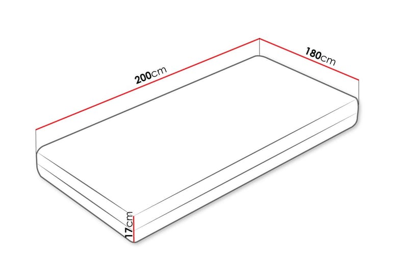 Guntorp Resårmadrass 180x200 cm - Vit - Möbler - Säng - Madrass - Resårmadrass & resårbotten