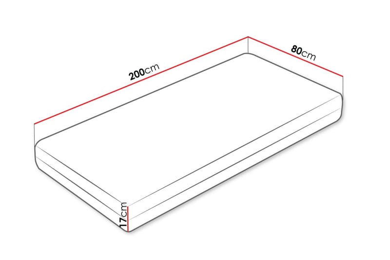 Guntorp Resårmadrass 80x200 cm - Vit - Möbler - Säng - Madrass - Resårmadrass & resårbotten