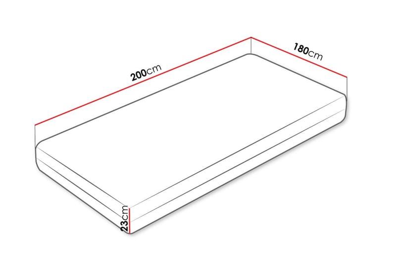 Norrbacksjö Resårmadrass 180x200 cm - Vit - Möbler - Säng - Madrass - Resårmadrass & resårbotten