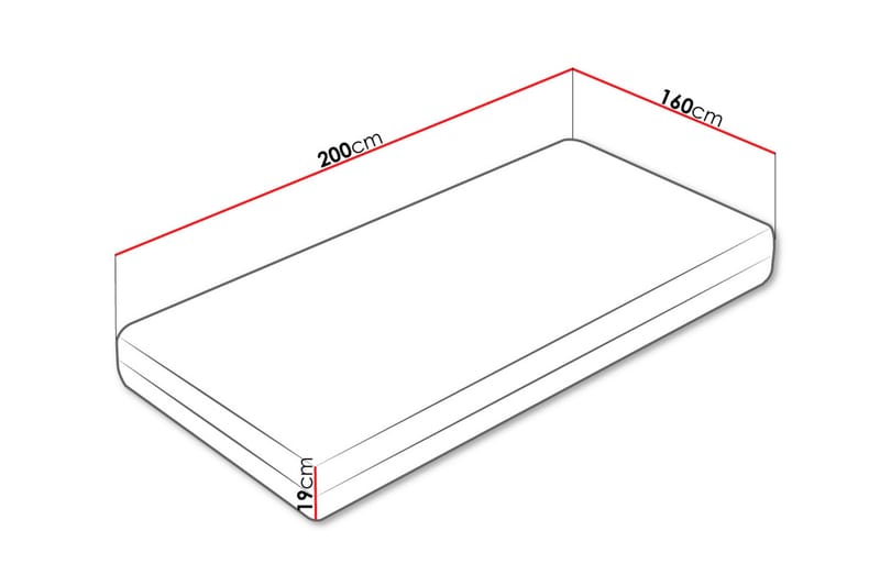 Norrebon Resårmadrass 160x200 cm - Vit - Möbler - Säng - Madrass - Resårmadrass & resårbotten