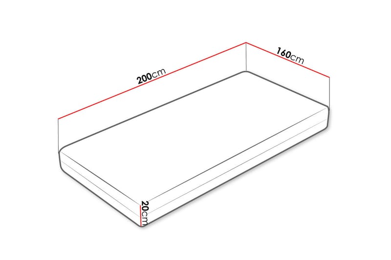 Madrass Profi 200x160x20 cm - 160x200 - Möbler - Säng - Madrass - Resårmadrass & resårbotten