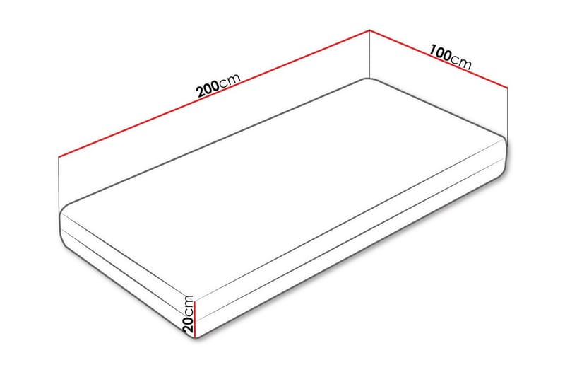 Resårmadrass Arigna 100x200 cm - Möbler - Säng - Madrass - Resårmadrass & resårbotten