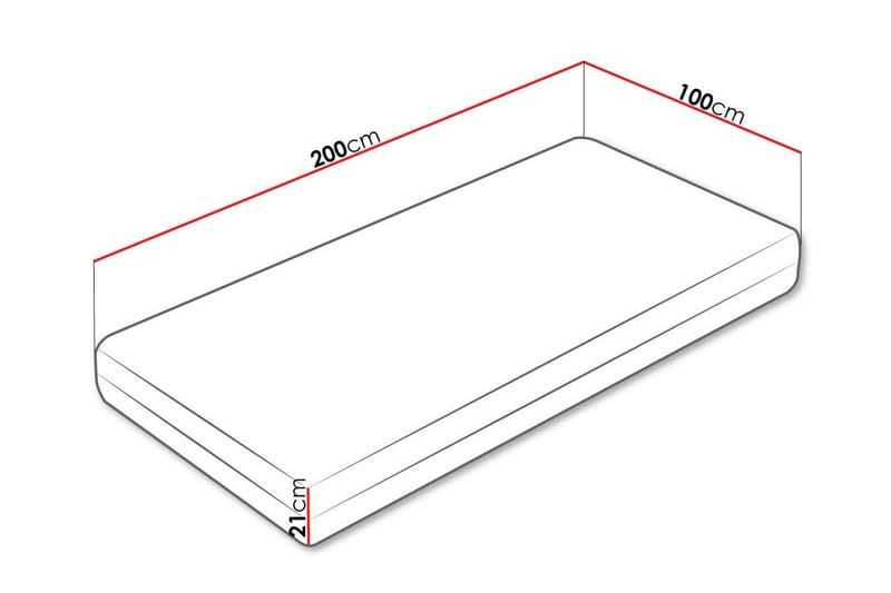 Resårmadrass Arigna 100x200 cm - Möbler - Säng - Madrass - Resårmadrass & resårbotten