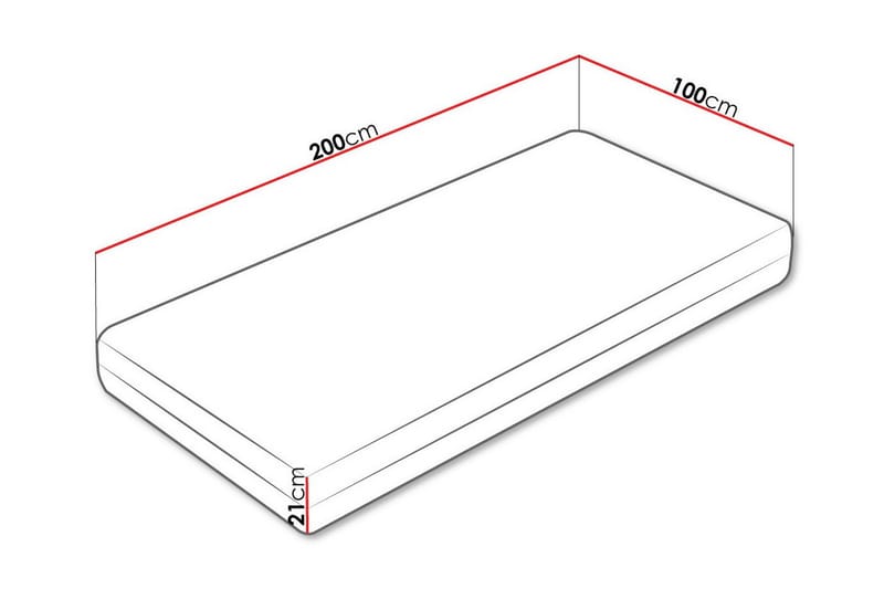 Resårmadrass Arigna 100x200 cm - Möbler - Säng - Madrass - Resårmadrass & resårbotten