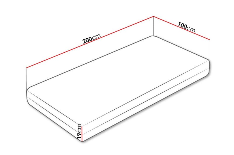 Resårmadrass Arigna 100x200 cm - Möbler - Säng - Madrass - Resårmadrass & resårbotten