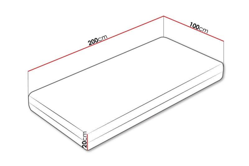 Resårmadrass Arigna 100x200 cm - Möbler - Säng - Madrass - Resårmadrass & resårbotten