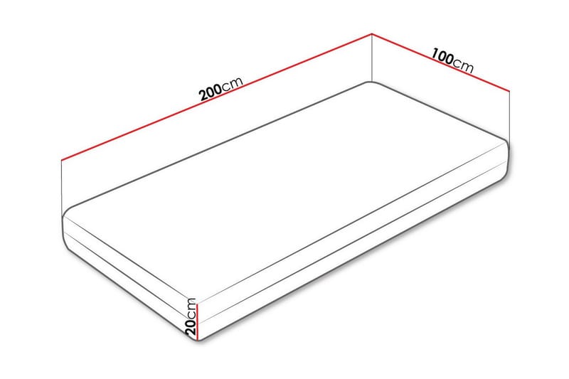 Resårmadrass Arigna 100x200 cm - Möbler - Säng - Madrass - Resårmadrass & resårbotten