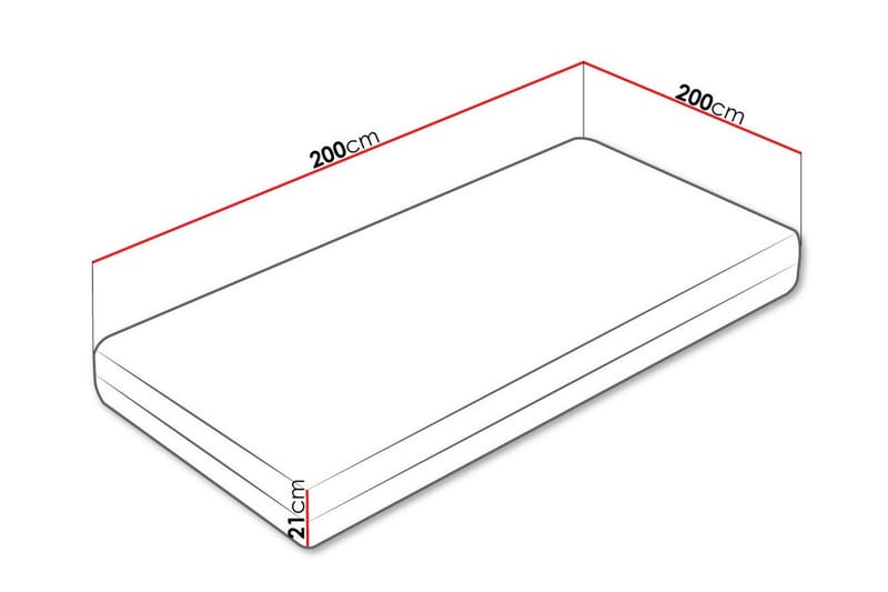 Resårmadrass Arigna 200x200 cm - Möbler - Säng - Madrass - Resårmadrass & resårbotten