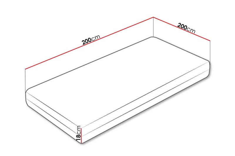 Resårmadrass Arigna 200x200 cm - Möbler - Säng - Madrass - Resårmadrass & resårbotten