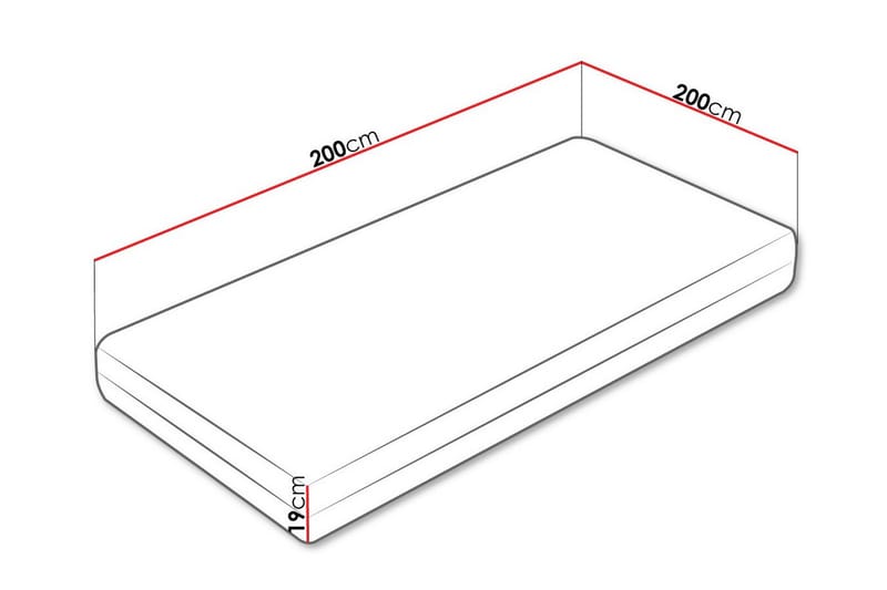 Resårmadrass Arigna 200x200 cm - Möbler - Säng - Madrass - Resårmadrass & resårbotten