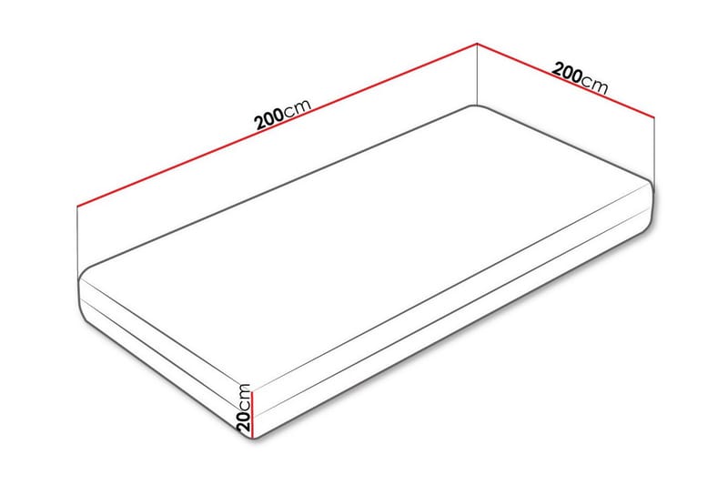 Resårmadrass Arigna 200x200 cm - Möbler - Säng - Madrass - Resårmadrass & resårbotten