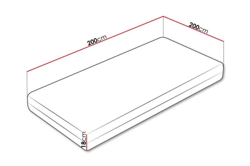 Resårmadrass Arigna 200x200 cm - Möbler - Säng - Madrass - Resårmadrass & resårbotten