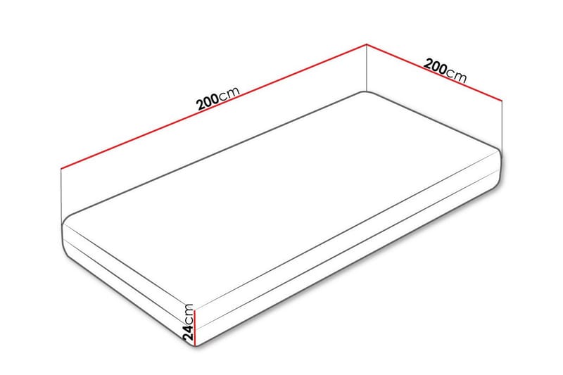 Resårmadrass Derry 200x200 cm - Möbler - Säng - Madrass - Resårmadrass & resårbotten