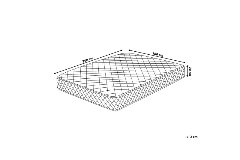 Resårmadrass Duo 180|200 cm - Vit - Resårmadrass & resårbotten