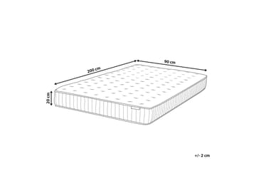 Resårmadrass Sognare 90x200 cm Fast - Vit - Möbler - Säng - Madrass - Resårmadrass & resårbotten